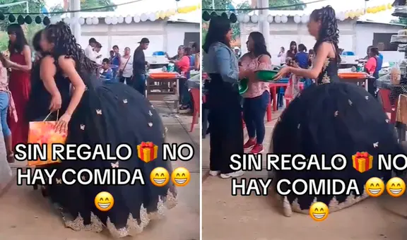 Quinceañera celebra su cumpleaños y se vuelve viral por singular regla: “Sin regalo no hay comida”