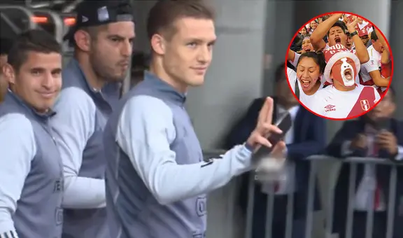 Oliver Sonne alborota a hinchas en concentración de la selección peruana