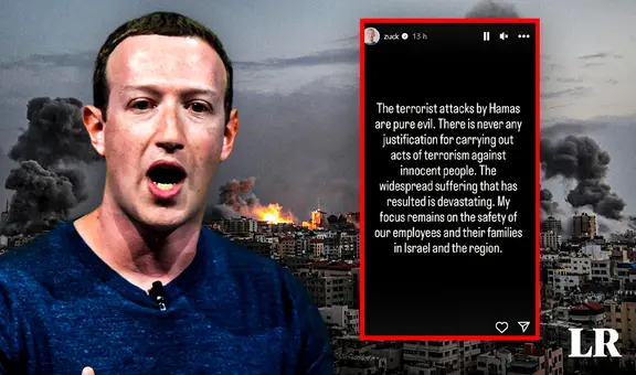 Zuckerberg sobre conflicto entre Israel y Palestina: “Ataques terroristas de Hamás son pura maldad”