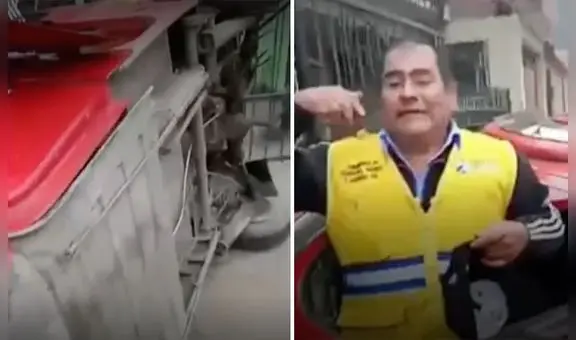 SJM: mototaxista secuestra a fiscalizador de 60 años y choca vehículo donde se trasladaban