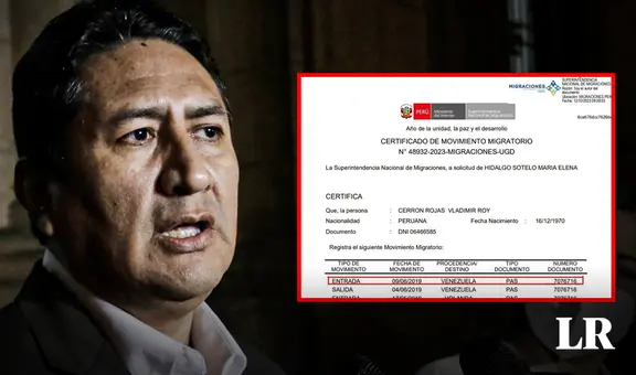 Vladimir Cerrón sigue en el Perú, según su movimiento migratorio