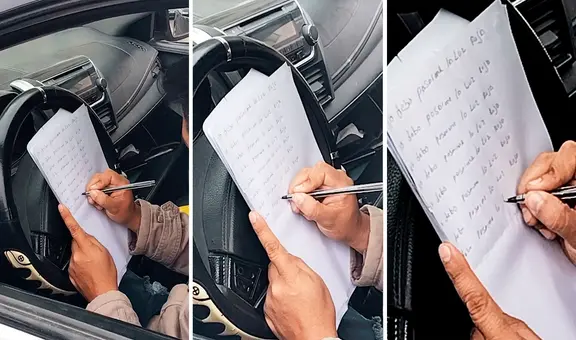 Policía de PERÚ sorprende al dar ejemplar castigo a chofer infractor: “No debo pasarme la luz roja”