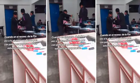 Alumno del Cepre-UNAC vende pan con pollo en salón para pagar sus estudios: “Ejemplo de superación”