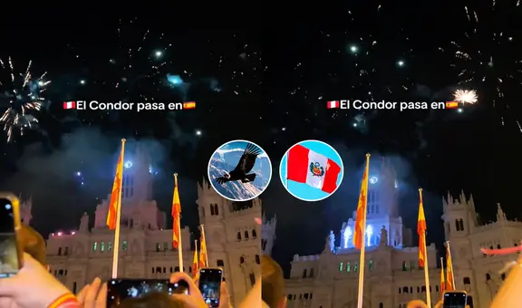 Asistentes al Día de la Hispanidad en España se emocionan al oír el 'CÓNDOR PASA' en plaza de Cibeles