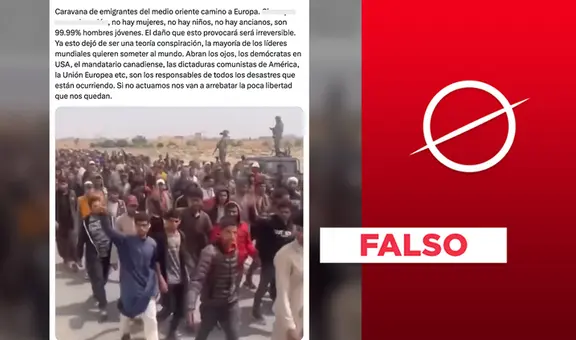 Video no muestra caravana de “emigrantes” de Medio Oriente camino a Europa en octubre del 2023