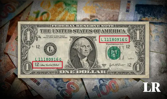 Este es el billete de 1 dólar, con un error de impresión, que puedes vender por más de S/600.000