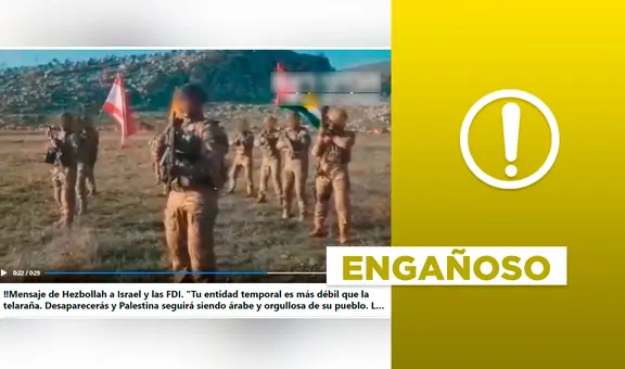 Video no evidencia una reciente amenaza de la milicia libanesa Hezbolá a Israel