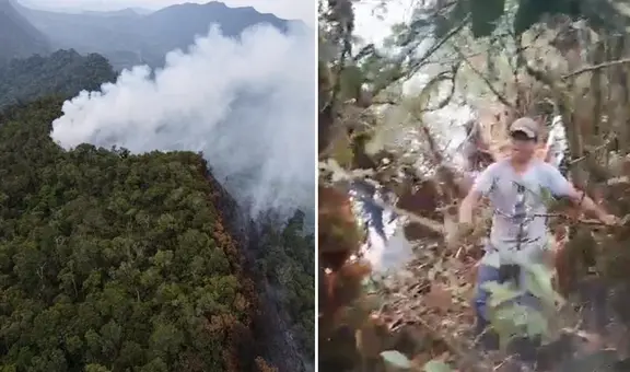 Incendio en San Martín ya consumió 30 hectáreas de área natural Cordillera Escalera