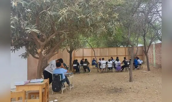 Piura: alumnos deben estudiar bajo árboles para evitar golpe de calor