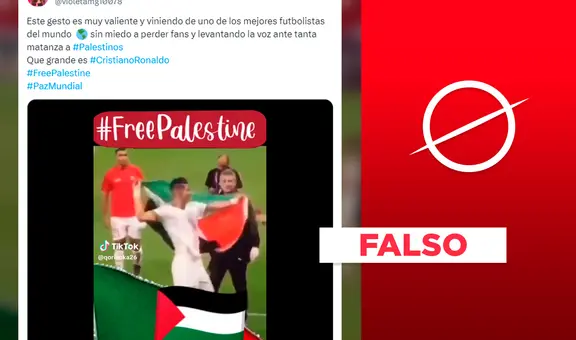 Cristiano Ronaldo no extendió la bandera de Palestina en video viralizado en redes sociales