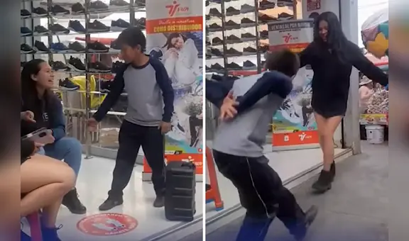 Niño sorprende en redes al retar a jóvenes a bailar un huaino en plena calle de Cajamarca