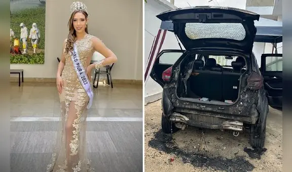 Desconocidos rocían gasolina y prenden fuego a auto de miss Piura