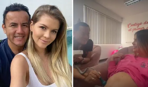 Brunella Horna y Richard Acuña se emocionan al escuchar los latidos de su bebé: ¿cómo reaccionaron?