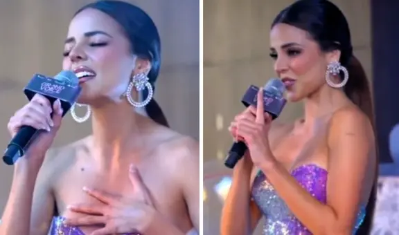 Luciana Fuster vuelve a sorprender cantando 'Amantes' de Greeicy y Mike Bahía en el Miss Grand