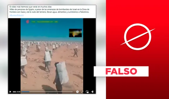 Egipcios no llevan alimentos para palestinos en video viral durante la actual guerra de Israel y Hamás