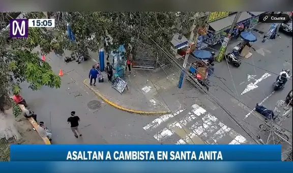 Santa Anita: delincuentes en moto asaltan a cambista y le disparan en plena vía pública