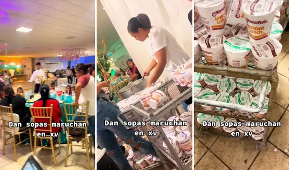 Organizadores de quinceañero dan sopa Maruchan como cena a invitados y les llueven las críticas
