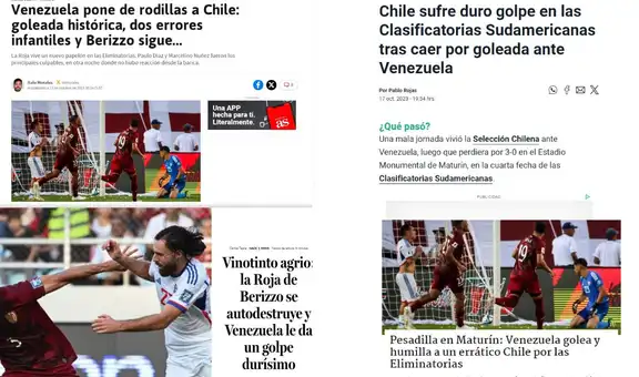 Venezuela vs. Chile: así reaccionó la prensa chilena tras la goleada de la Vinotinto por Eliminatorias