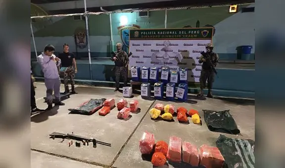 Vraem: decomisan casi media tonelada de cocaína a una mafia internacional del narcotráfico