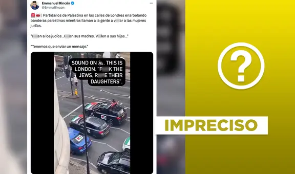 Video de caravana de autos con la bandera de Palestina gritando frases antisemitas no es actual