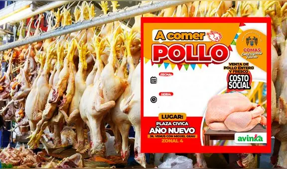 ¡A solo S/10! Municipalidad de Comas ofrecerá pollos enteros a precio de oferta