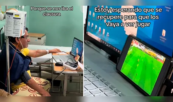 Hincha de Universitario no se perdió el partido contra Cusco FC pese a estar internado: "Crema de corazón"