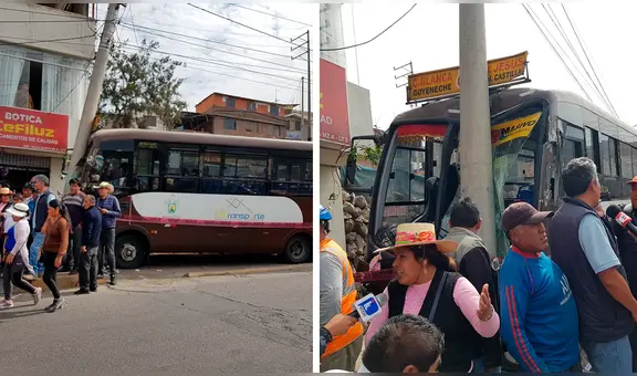 Arequipa: 49 heridos, entre escolares y adultos, dejó el choque de bus contra poste