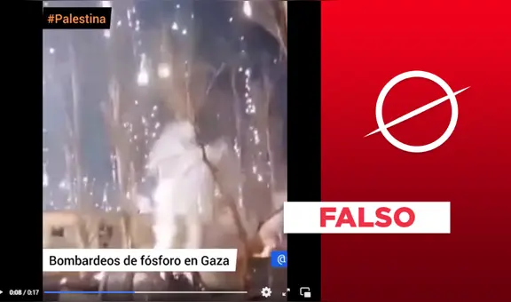 Video no muestra bombardeo de Israel en Gaza “con fósforo blanco”
