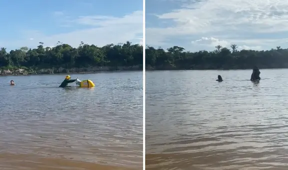 Heladero se mete en medio del río en IQUITOS para vender sus productos y sorprende: “Mis respetos”
