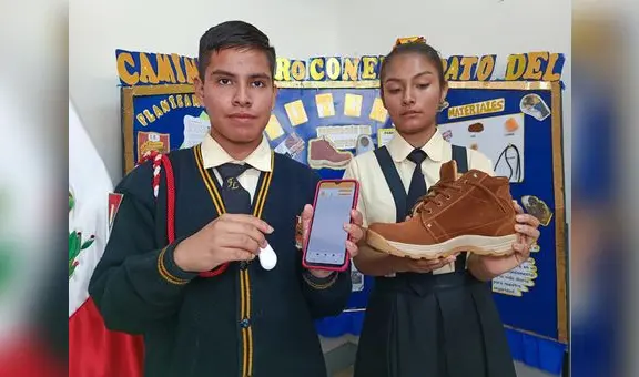 Trujillo: escolares crean zapatos antisecuestros tras la ola de raptos y llevarán proyecto a Brasil