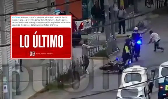 Chorrillos: Poder Judicial dictó 8 meses de prisión preventiva para delincuente que disparó contra serenos