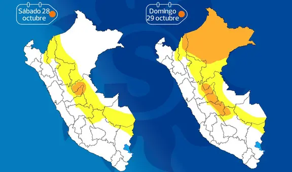 Senamhi pronostica lluvias de fuerte intensidad durante el fin de semana: ¿en qué regiones?