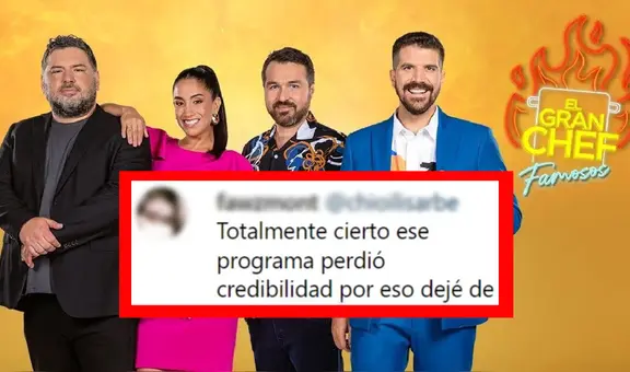Usuarios critican nueva modalidad de puntaje de 'El gran chef: famosos' y lo comparan con 'Masterchef'