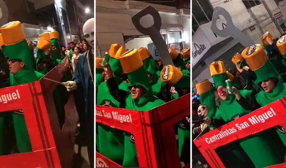 Jóvenes de Tacna se disfrazaron de cerveza y caminaron cantando 'Cervecero' de Armonía 10: "Salud"