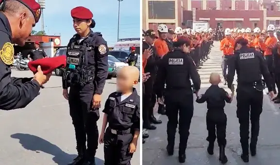 PNP cumplió sueño de niño cusqueño con cáncer al ser policía por un día: “¡Eres un guerrero!”