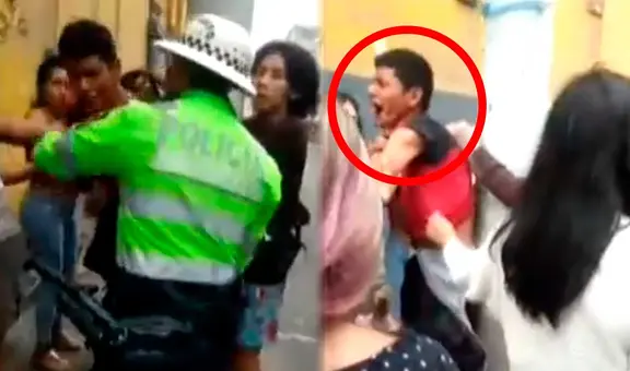 Cercado de Lima: trabajadoras sexuales capturan y golpean a presunto extorsionador