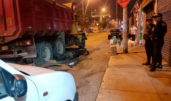 Tragedia en SJL: motociclista murió al ser embestido por tráiler cerca a la estación Pirámide del Sol