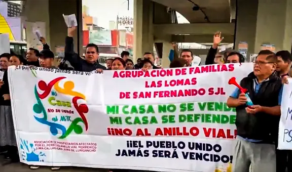 ¡Más de 10.000 personas serían afectadas! Vecinos de SJL protestan contra proyecto de anillo vial