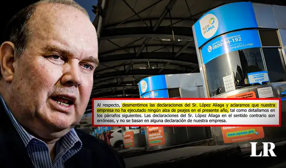 Rutas de Lima aclara que no subirá costo de peajes, como había mencionado López Aliaga