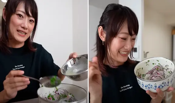 Japonesa prepara CEVICHE de Perú con ingredientes de su país y sorprende: “Se las ingenió”