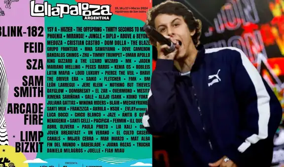 Jaze estará presente en el Lollapalooza Argentina 2024 y cantará junto con Feid, Sam Smith y otros