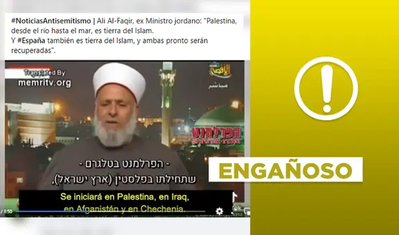 Mensaje de exministro jordano Ali Al-Faqir no surgió en la actual guerra entre Israel y Hamás