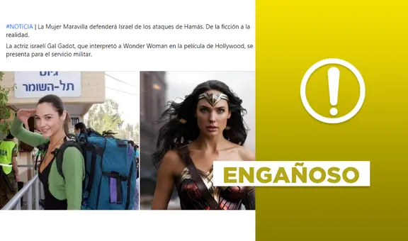 Foto de Gal Gadot no la muestra alistándose recientemente para “defender a Israel de Hamás”