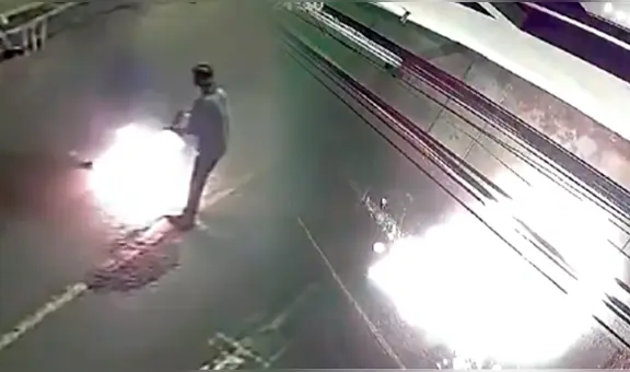 Chorrillos: detonan bomba molotov contra taller de empresario por no pagar cupo