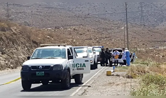 Hombre fue asesinado por presuntos sicarios en carretera de Arequipa
