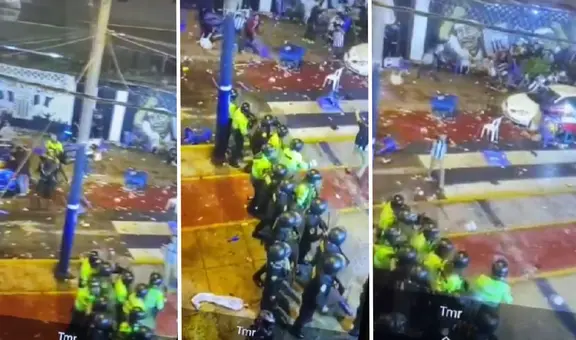 Hinchas de Alianza Lima lanzan sillas contra PNP y agreden a caballo de guardia tras derrota ante la 'U'