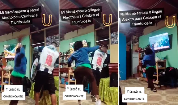Madre sorprende al celebrar el triunfo de la ‘U’ frente a su hijo hincha de Alianza Lima: “Campeón 2023”