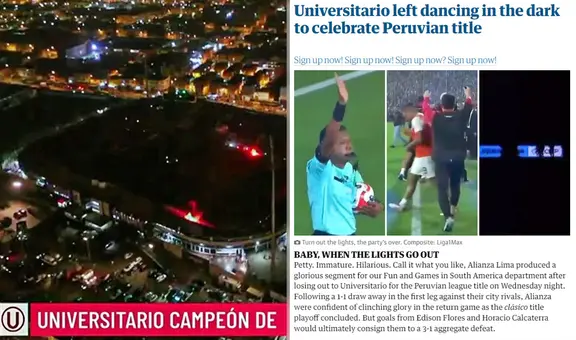 Diario inglés The Guardian sobre apagón tras victoria de la 'U': "Inmaduro. Les salió el tiro por la culata"