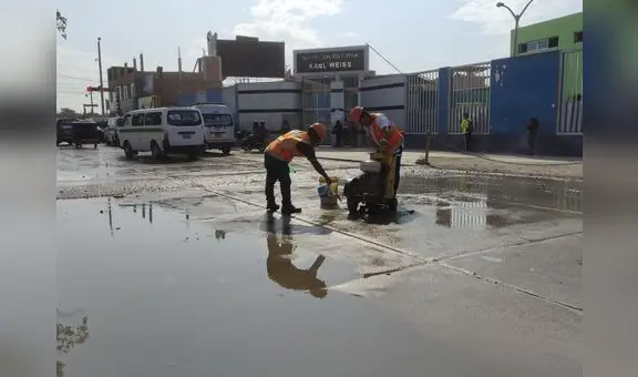 3.000 escolares en riesgo por colapsos de desagüe en Chiclayo