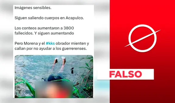 Foto no muestra "nuevos cadáveres" generados por el huracán Otis, en Acapulco